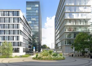 Düsseldorf Medienhafen: Grün statt Grau